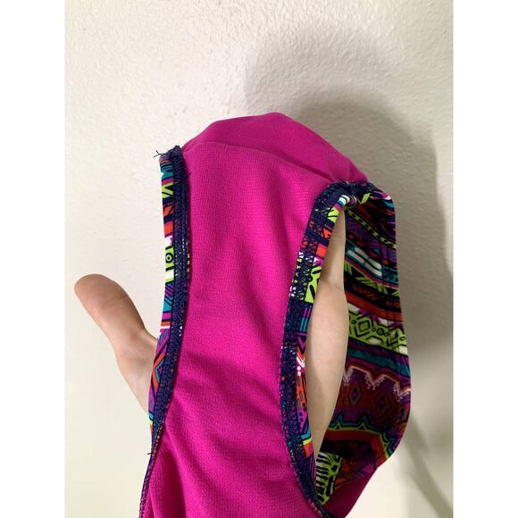 Title Nine Pink Geometric Tankini Set Womens Sz L/XL Full Coverage Swimsuit - Picture 11 of 13